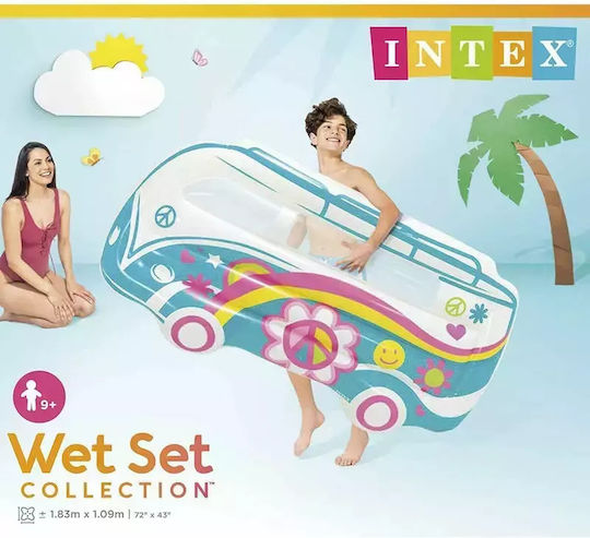 Intex Детски Надуваем Плажен Дюшек Син