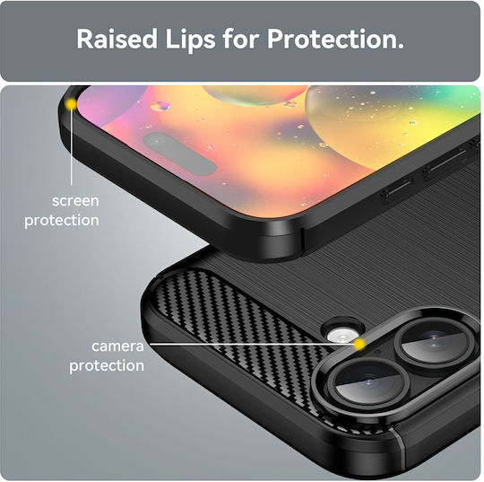 Techsuit Stoßstange Silikon / Kunststoff Schwarz (iPhone 17)