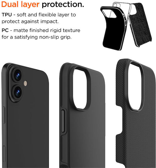 Eiger Husă Hard iPhone 16 Plus North Carcasă Testată la Cădere 4m Ultra Consolidată Neagră
