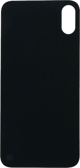 Apple Iphone X Battery Door Adhesive Large Hole Version Black Logo Oem