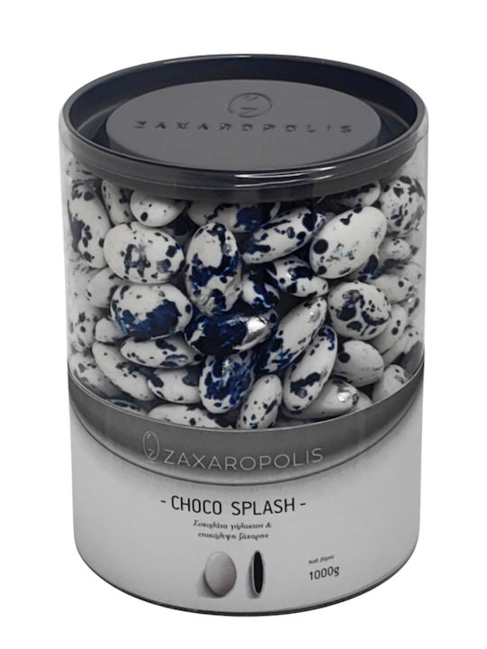 Zaxaropolis Κουφέτα Choco Splash σε Σχήμα Κλασικό με Γεύση Αγριοκέρασο Navy Μπλε 1000gr