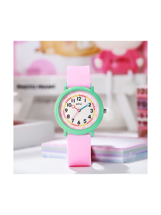 Techkidz Waterproof Quartz Children's Watch Flex Model Pink