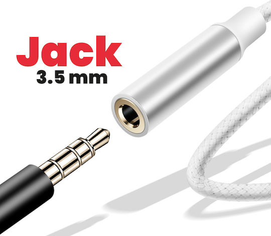 Swissten Lightning To 3.5mm Jack Audio Adapter Iphone White