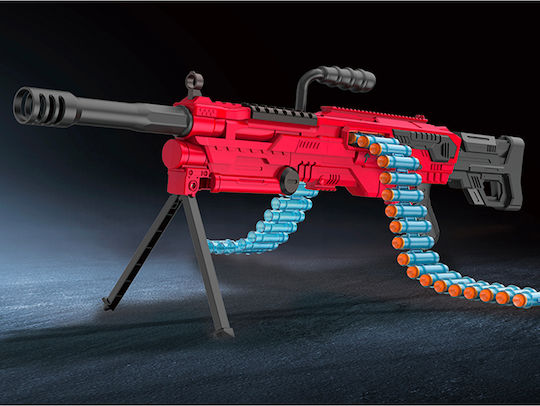 Techkidz Rafale Motorized Foam Dart Rifle Sniper Model Red Black