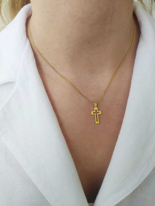 Dio Jewellery Lab Ασημένιος Σταυρός Επιχρυσωμένος
