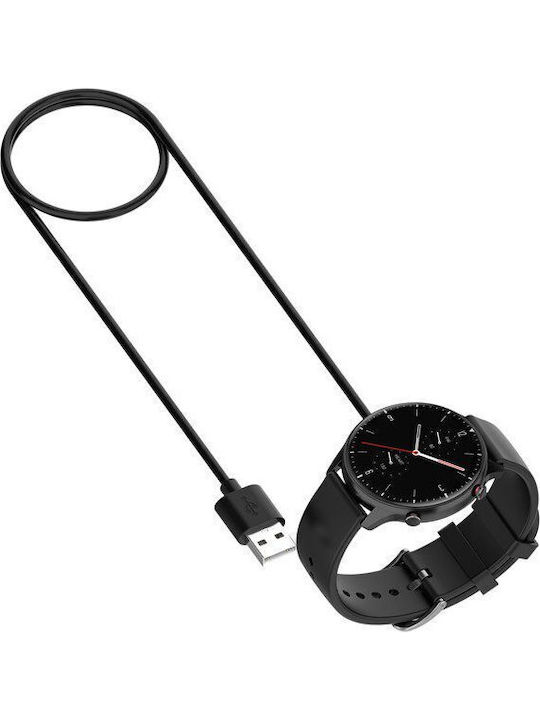 Магнитен кабел за зареждане Зарядно за Huami Amazfit Active Edge, Bip 5 Unity Черен