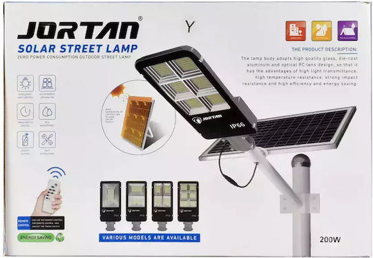 Jortan Street Solar Light 100W Cold White 6500K with Remote Control IP66