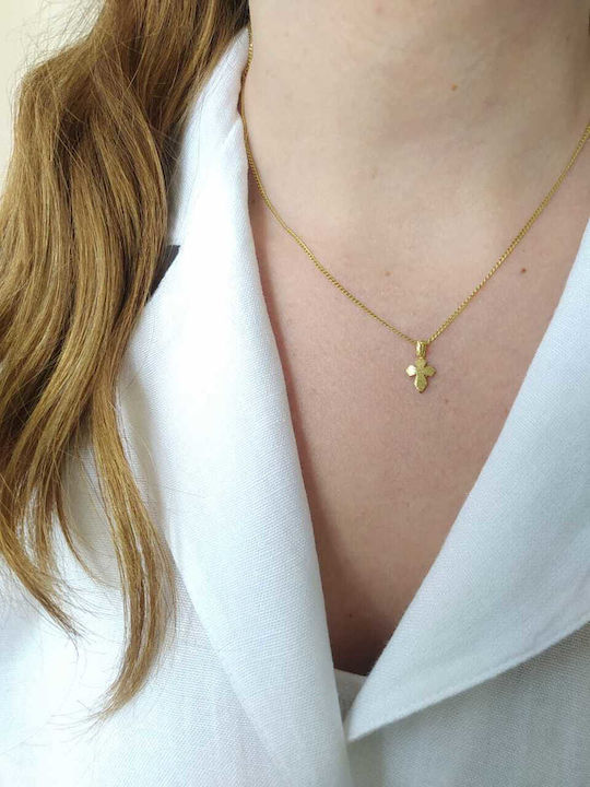 Dio Jewellery Lab Ασημένιος Σταυρός Επιχρυσωμένος