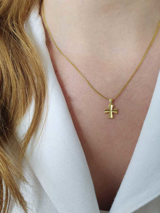 Dio Jewellery Lab Ασημένιος Σταυρός Επιχρυσωμένος