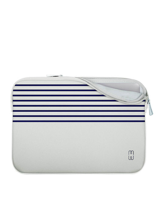 Mw Pouch Macbook Air 13 Elegant Sailor Pattern Mint White Blue