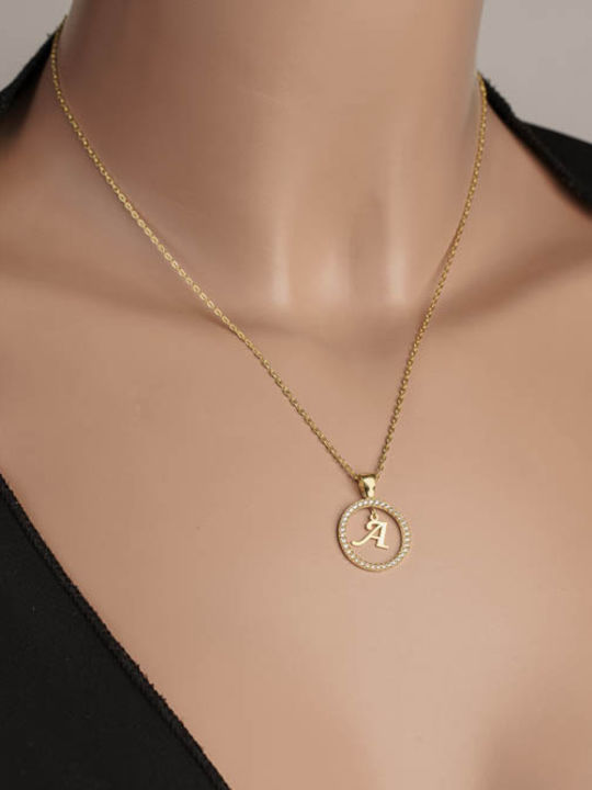 Dio Jewellery Lab Halskette Monogramm aus Silber mit Zirkon
