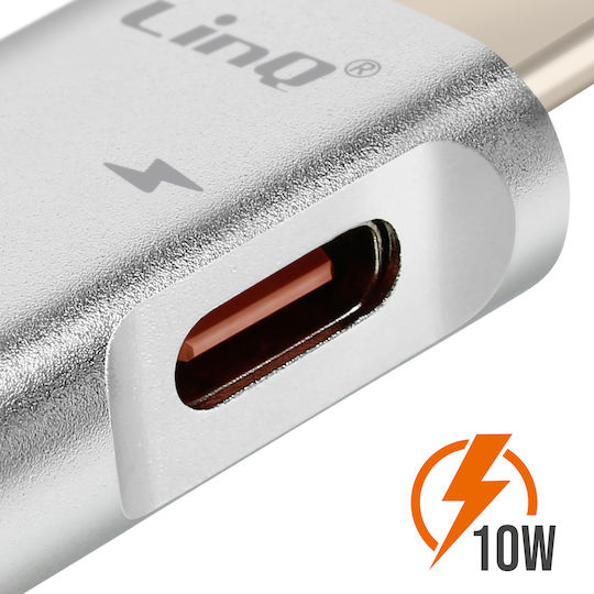 Linq Otg Usb Usb C To Usb C Compact Adapter Silver