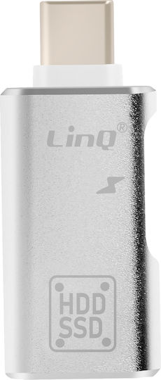 Linq Otg Usb Usb C To Usb C Compact Adapter Silver