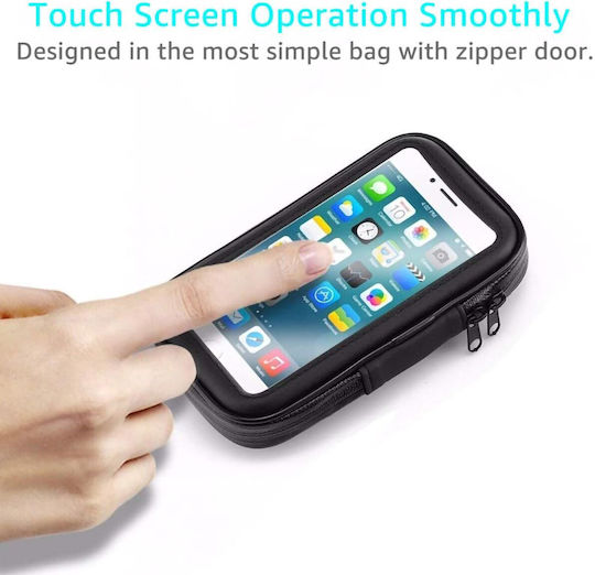 Waterproof Mobile Phone Holder Mirror Case for Motorcycle & Bicycle Mobile Phones Up to 5.5''