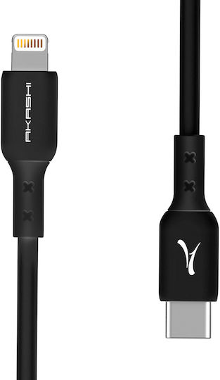 Usb-C La Lightning Power Delivery 3A Încărcare Sincronizare Akashi Negru