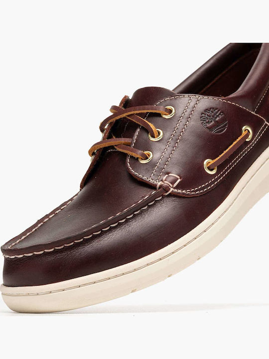 Δερμάτινα Ανδρικά Boat Shoes σε Μπορντό Χρώμα