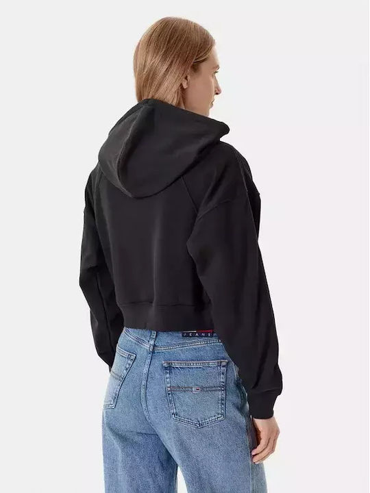 Women's Sweatshirt Jacket Hooded Black