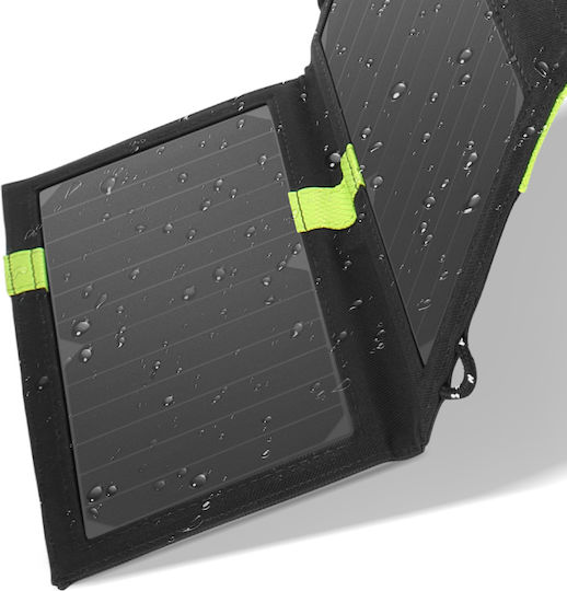 Avizar Încărcător Solar Pliabil 20W Impermeabil cu Dublu USB pentru Exterior Negru