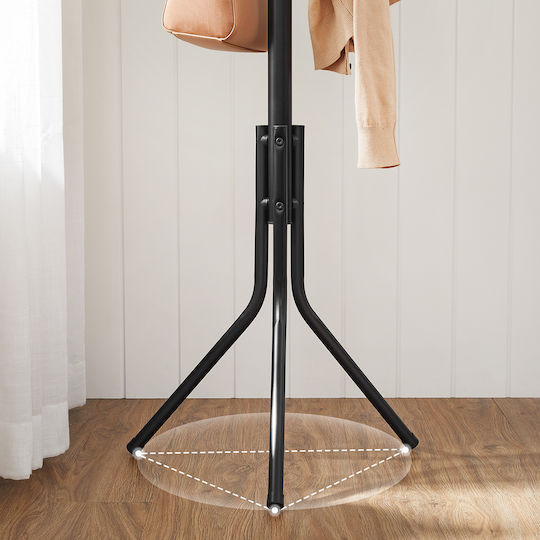 Songmics Cuiere de podea Metal Negru 49x49x182cm