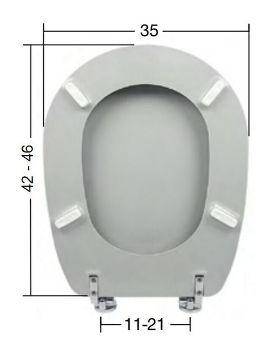 ΕΒΙΟΠ Liuto Καπάκι Λεκάνης Πλαστικό 44x35cm Ροζ