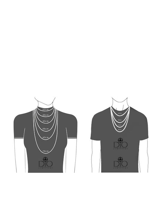 Dio Jewellery Lab Necklace with design Heart from Gold Plated Silver