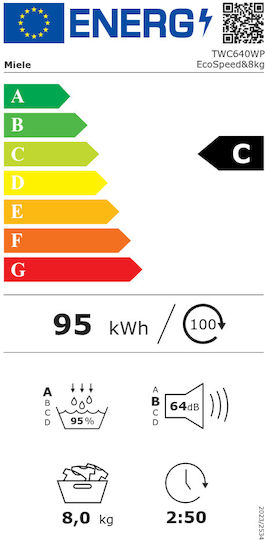 Miele EcoSpeed Στεγνωτήριο 8kg με Αντλία Θερμότητας
