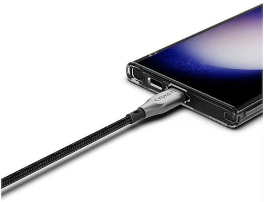 Cygnett Cablu USB-C La USB-A Armored Charge Series 60W 480 Mbps Sync 1m Negru