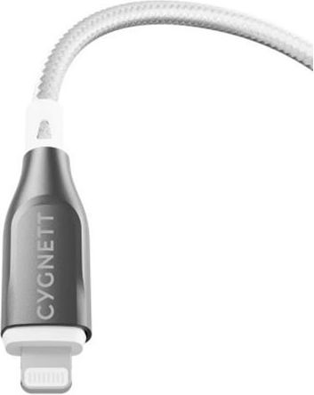 Cygnett Cable Lightning To Usb-c 30w Series Armoured Charge Synchronization 2m White