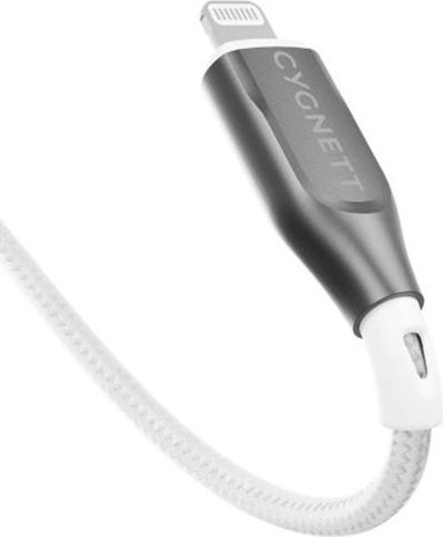 Cygnett Cable Lightning To Usb-c 30w Series Armoured Charge Synchronization 2m White