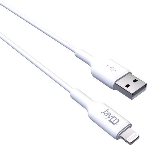 Jaym Usb To Lightning Mfi 2.4a 2m Data Sync Charge Cable White