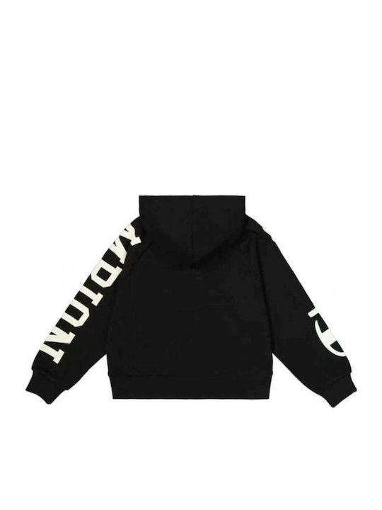 Kids Sweatshirt with Hood and Pockets Black