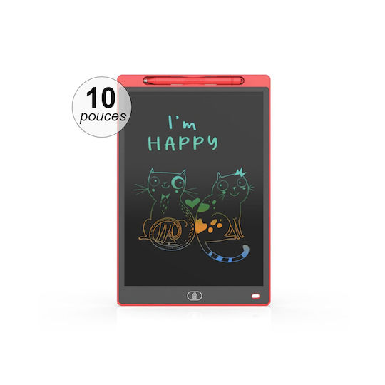 Avizar 10 Zoll Farb-LCD-Wischbare Grafiktablette Kinder Rote