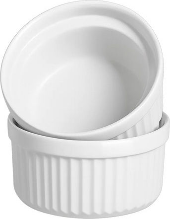 Ruhhy Rund Hitzebeständiges Kochgeschirr für Soufflé Keramik 9cm 6 Stücke