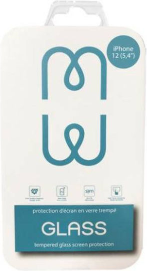 Mw Glass Basic Protecție Ecran Din Sticlă Temperată iPhone 12 Mini Transparent
