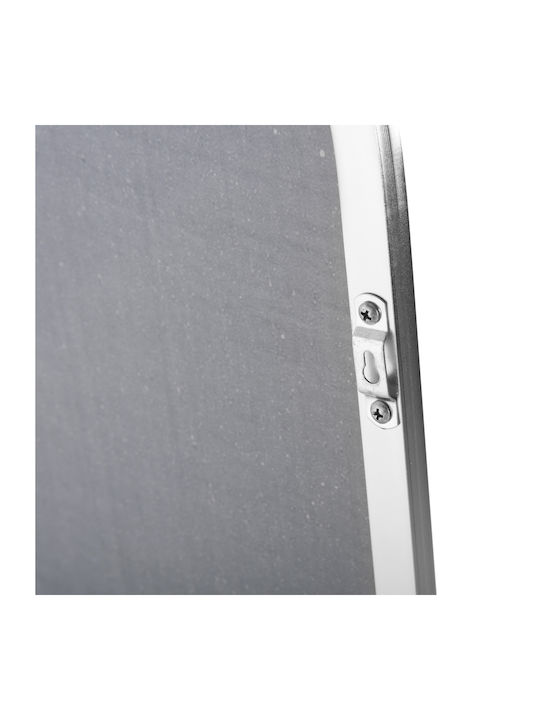 HomeMarkt Gewölbter Boden- oder Standspiegel mit Silbernem Aluminiumrahmen