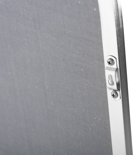 HomeMarkt Gewölbter Boden- oder Standspiegel mit Silbernem Aluminiumrahmen
