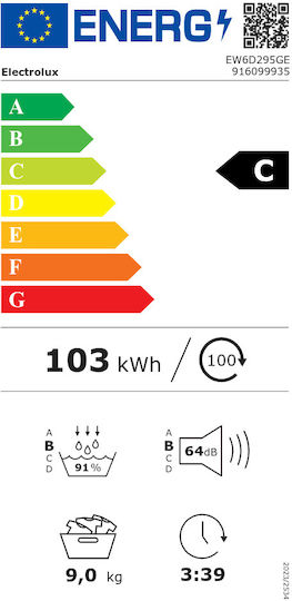 Electrolux EW6D295GE Сушилня 9кг с Термопомпа