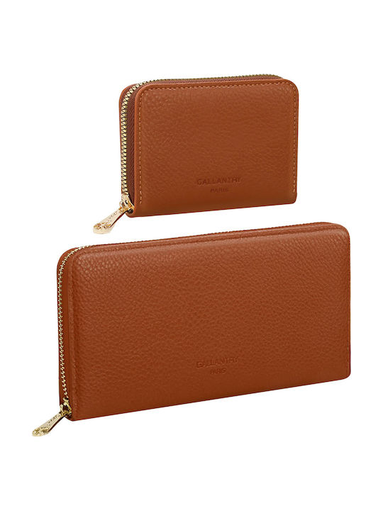 Gallantry Women's Wallet Card Case Gift Set Brown