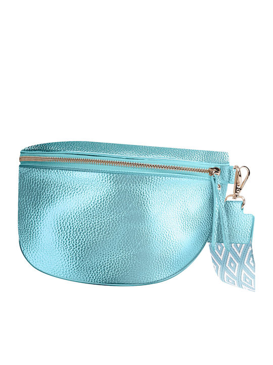 Gallantry Fanny Pack Glamour Shiny Shoulder Strap Light Blue