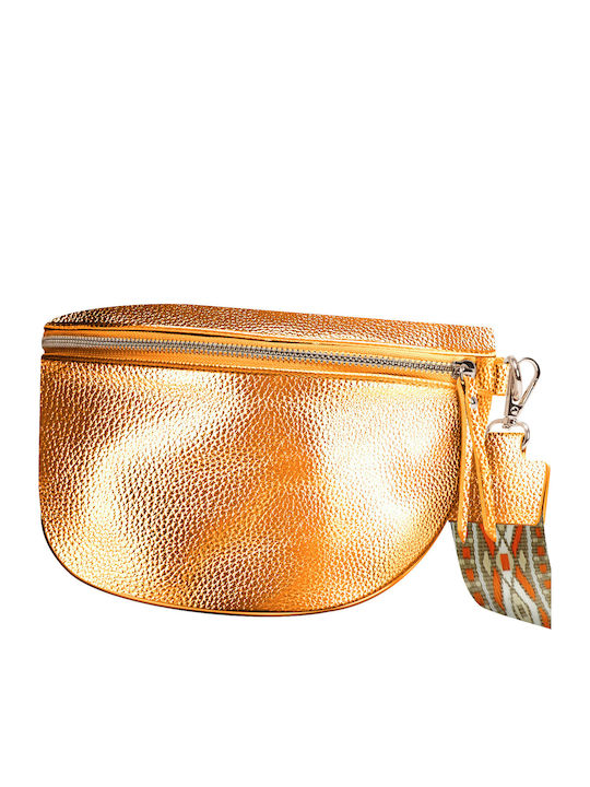 Gallantry Fanny Pack Glamour Shiny Shoulder Strap Orange