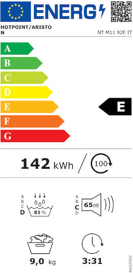 Hotpoint-Ariston NT M11 92E IT Στεγνωτήριο 9kg με Αντλία Θερμότητας