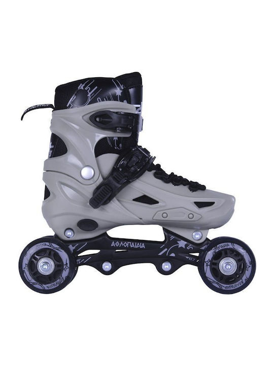 Αθλοπαιδιά Inline Αυξομειούμενα Rollers Γκρι Παιδικά
