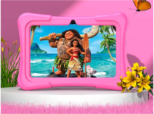 Avizar 7" Bildungs-Laptop Kinder Android 11 Stoßfeste Hülle Rosa