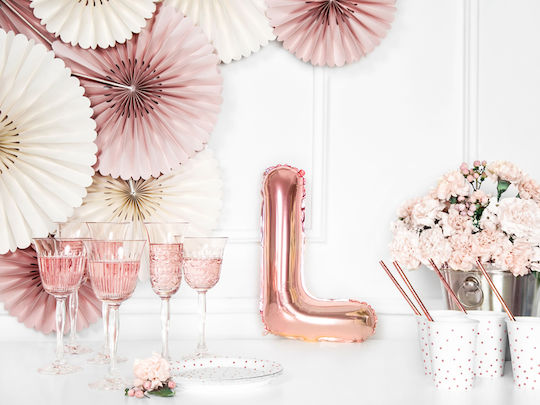 Balloon Foil Letter L Rose Gold 35cm