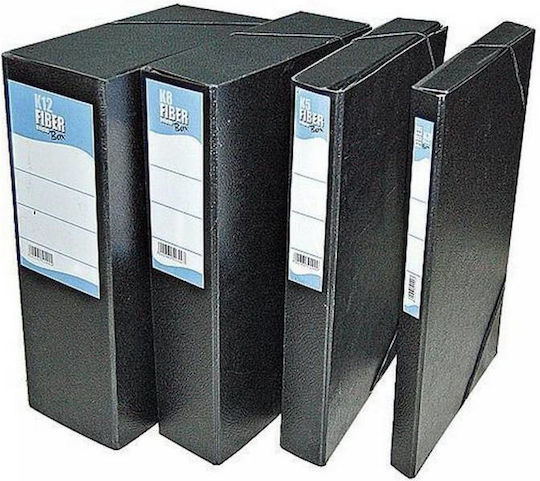 Unipap File Box with Rubber Band 25x35x8cm Fiber K8