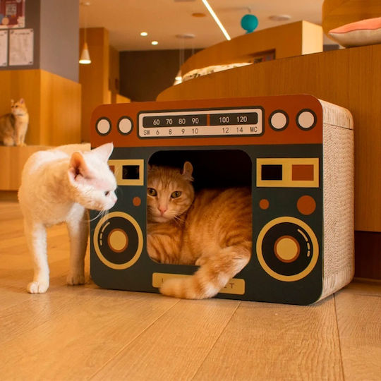 Retro Radio Σπιτάκι Γάτας Χρωματιστό