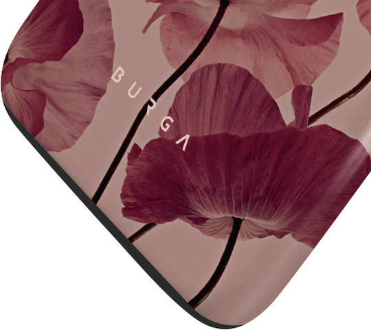 Burga Case Iphone 14 Pro Max Elegant Tender Kiss Pattern Burgundy