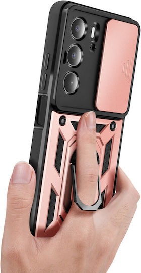Avizar Case Realme 14x Magnetic Ring Camera Protection Rose Gold