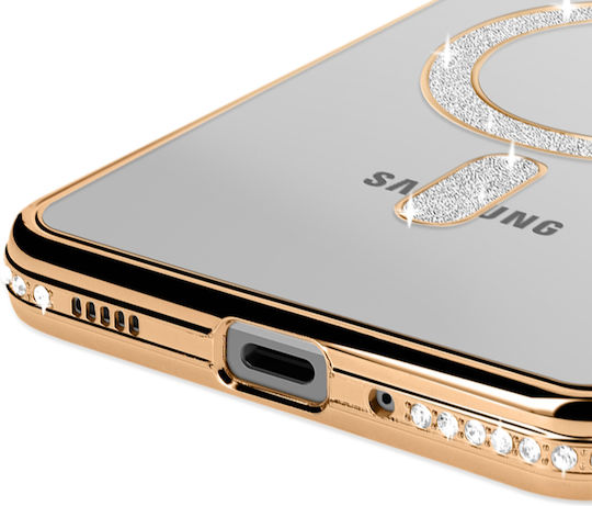 Avizar Diamond Case Samsung Galaxy A16 Magsafe Contour Strass Gold