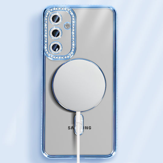 Avizar Diamond Case Samsung Galaxy A16 Magsafe Contour with Strass Light Blue